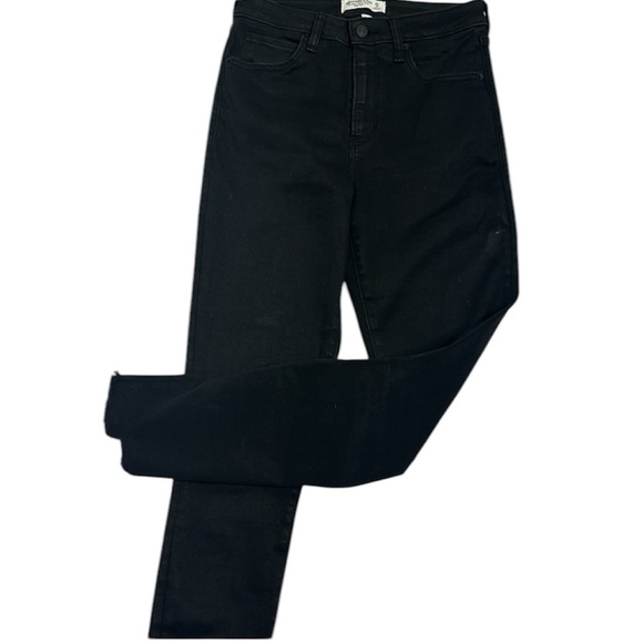 Abercrombie and fitch high rise skinny ankle curv love black jeans size 27/4 - Picture 2 of 8